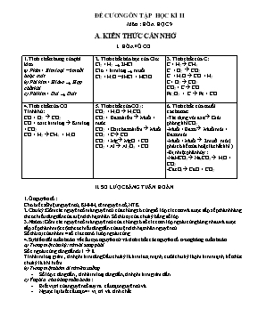 Đề cương ôn tập học kì II môn Hóa học 9